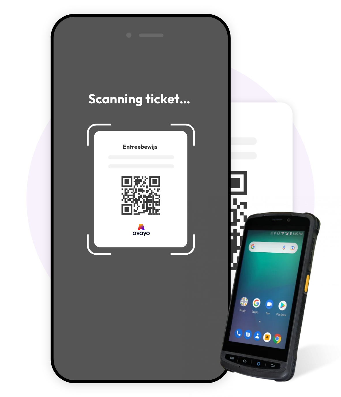 Tickets scannen bij de entree