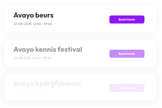Ticketshop agenda beheer