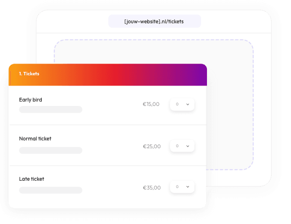 Ticketshop integreren in eigen website