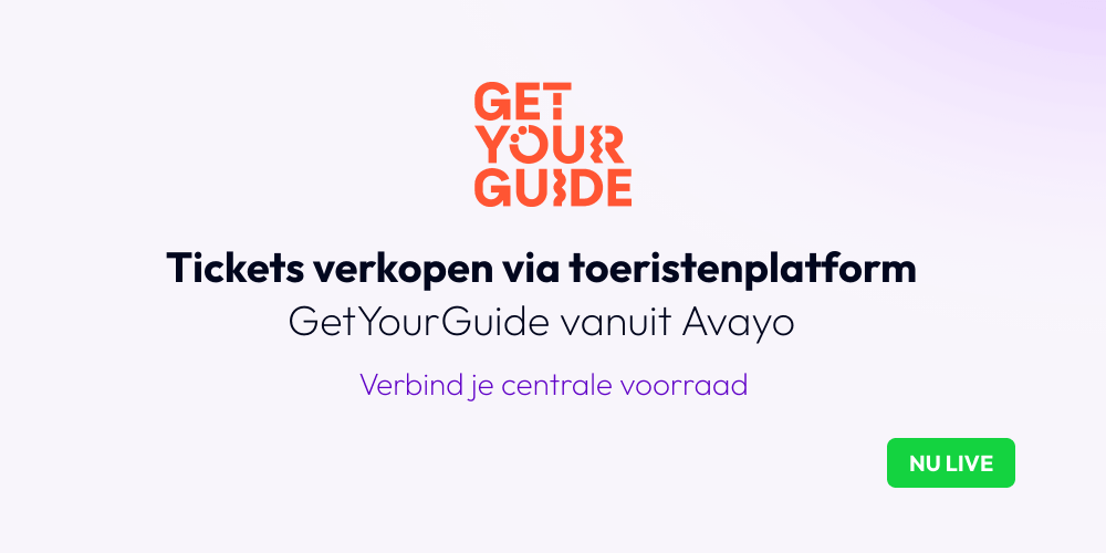 Get Your Guide koppeling met Avayo