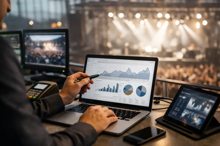 Dashboard evenement omzet: grip per minuut