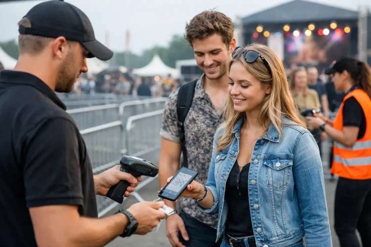 Toegangscontrole organiseren voor festival